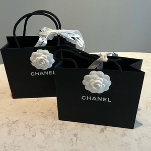 Empty authentic chanel shopping bag